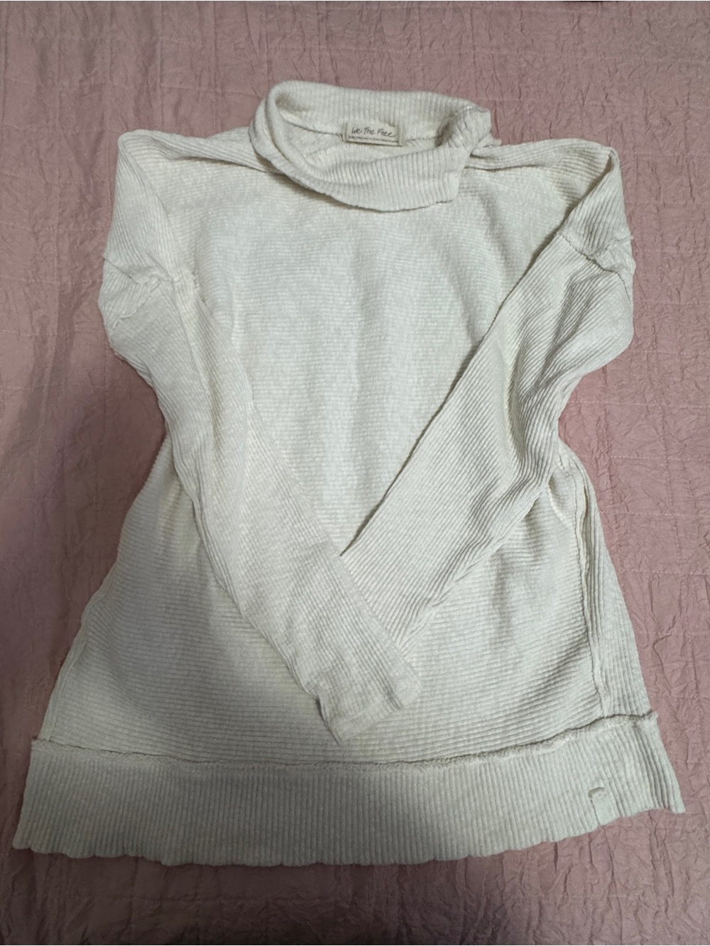 We The Free Cream Turtleneck Sweater